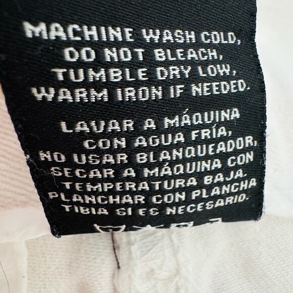 Apostrophe White Cotton Spandex Clamdiggers Wide Capri Pants Size 4 - Picture 7 of 7